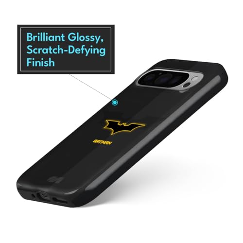 Image of MILLION CASES Neon Bat Signal Crystal Case for Google Pixel 8a, Google Pixel 8a Back Cover Case(2024) - PC | Midnight Black