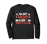 i'm not tachy nurse rn dirty ugly x-mas pjs divertente natale maglia a manica
