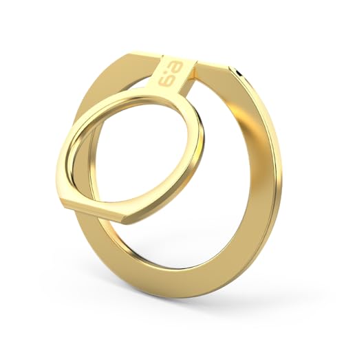 PureGear Magnetic Phone Grip Ring Stand Magnetic Phone Ring Holder for MagSafe iPhone Air 17 17Pro 17ProMax 16 16Pro 16Plus 16ProMax 15 15Plus 14 13 12 Adjustable Kickstand (Gold)