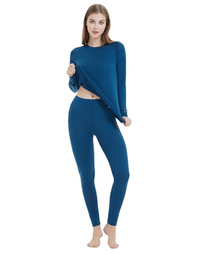 Image of Iguana Womens 100% Merino Wool Base Layer Sets for Ski Lightweight Thermal Underwear