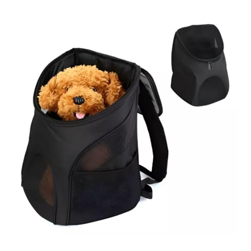 Mochila Pet Portátil Viagem Cão E Gato Com Ventilação Preta