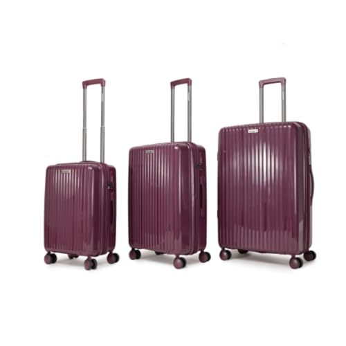 Suitcase Set, 3-Piece Suitcase Set, Suitcase Set in PP, Hard Shell, Telescopic Handle in Aluminum, with Swivel Wheels, Unisex, 20''/24''/28''
