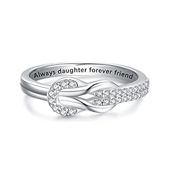 Daughter Ring Engraved ：Always daughter forever friend