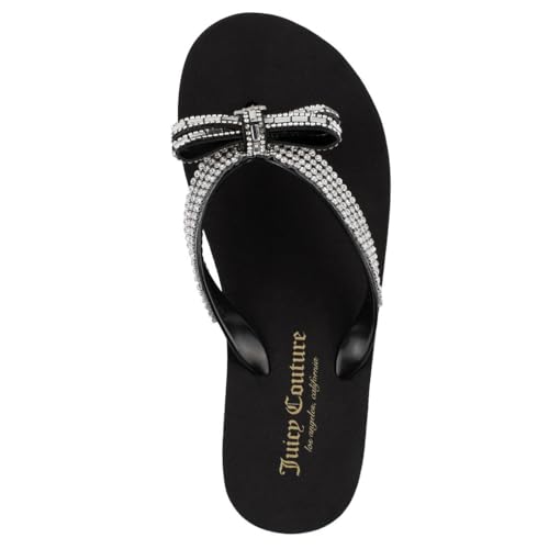 Image of Juicy Couture Women's Wedge Platform Flip Flops, Fashion Beach Sandals with Soft Footbed and Thong Style