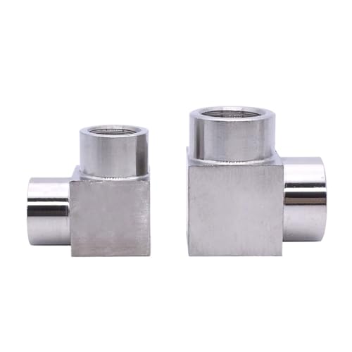 Conector de instalación de tuberías para alta presión con codo de acero inoxidable de 1" 2