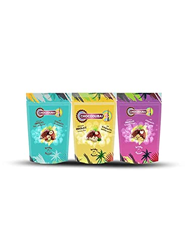 Kingdom Dates Choco Dubai Chocolate Stuffed with Nuts 100g Pack of 1 (ASSORTED) | Premium Drenched in Rich Chocolate and Stuffed with Crunchy Nuts for a Luxurious Treat.