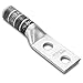 Burndy YA262TC14E2 Two Hole Hylug Code Conductor Long Barrel Copper Compression Terminal, 2/0 AWG Conductor, 1/4" Stud Hole Size, 3/4" Stud Hole Spacing, 0.83" Tongue Width, 3.34" Length (Pack of 50)