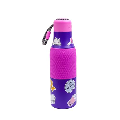 Image of Rabitat ZAPPY Insulated Water Bottle for School Kids 700ml | Steel Water Bottle for Kids | Kids Water Bottle | 1+1 Year Brand Warranty | Hot & Cold Upto 18 Hours | Violet Rover