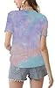 tiorhooe Womens Tie Dye T Shirt Tops Short Sleeve Crewneck Summer Basic T Shirts #3