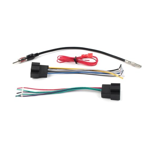4 pcs Radio Wiring Harness w/Antenna Adapter Compatible with Chevrolet/GMC/Impala/Buick Cadillac2006-2013，Install Aftermarket Stereo CD Player Receiver Wire Cable Adapter