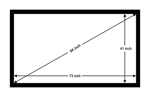 Image of BIG VUE 84 Inches Fixed Frame Projector Screen 16:9 Diagonal Active 3D 4K Ultra Hd Projector Screen for Classroom, Office & Home Theater (84 Inch, White Perforated)
