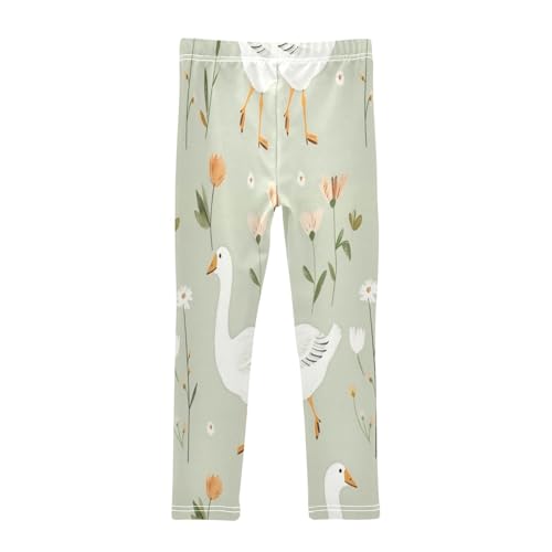 Toddler Girls Leggings Printed Yoga Pants Leggings Flower Gooses for Kids2