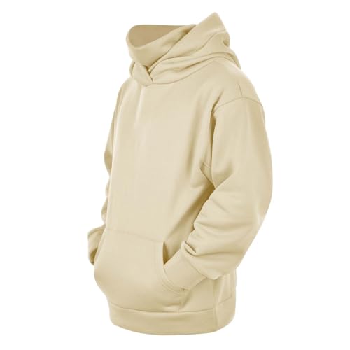 Cambkatl Men's Stylish Cowl Neck Hooded Sweatshirt Loose 2025 Fall Pullover Casual Long Sleeve Hoodies with Pocket2