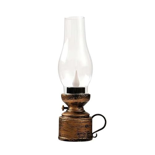 Lampe à pétrole vintage LED, lampe à huile électronique vintage, lampe à huile sans flamme, lanterne à huile à kérosène, lampe à pétrole électronique, lampe à huile électrique vintage, décoration de