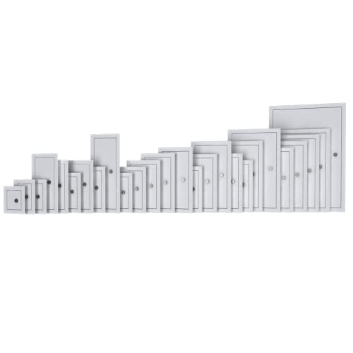 Prostko LTD Heavy Duty Metal Access Panel with Lock Wall Steel Hatch White Service Door. (220mm x 300mm)