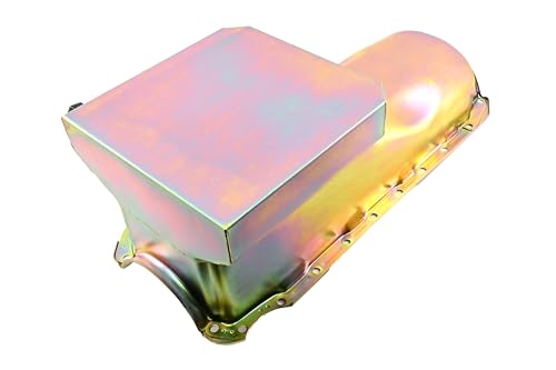Image of Steel Racing Oil Pan Fits 1965-90 Chevy Big Block 396-402-427-454 - Zinc-Plated Finish