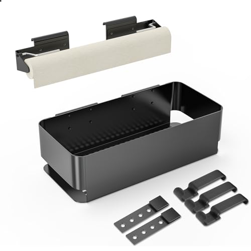 Grill Accessories for Traeger P.A.L. Pop-and-Lock Accessory Rail Adjustable Paper Towels Holder & Storage Bin & Hooks for Traeger Timberline Timberline XL Ironwood Ironwood XL Flatrock Grill