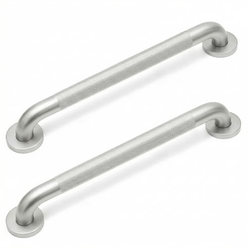 Barres d'appui de douche 61 cm main courante wc inox antidérapant - 2
