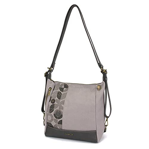 CHALA Retro Convertible Purse - Crossbody, Backpack, and Shoulder Purse - Gray3