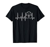 Podcast Latido Del Corazón Microfono Auriculares Podcast Camiseta