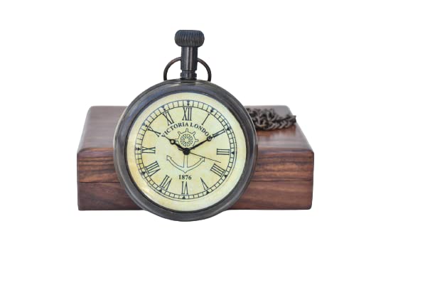 M.Nautical Star Black Antique Pocket Watch Handmade Royal Navy Working Pocket Watch Free Send Timer Key Chain with Box Decorative (B0BZ4ZWXG2) Amazon Price History, Amazon Price Tracker