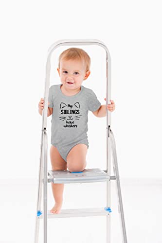 AW Fashions My Siblings Have Whiskers Baby Bodysuit Funny Cute Infant Outfit Romper Clothing Boys Girls3