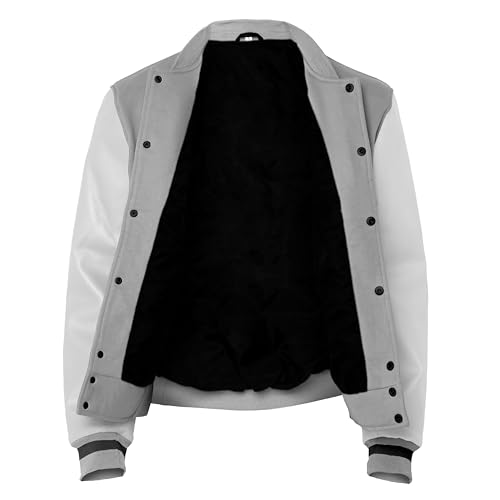 Image of Baseball Wool Letterman Varsity Faux Leather Sleeve For Men | Wool Varsity Bomber Jacket