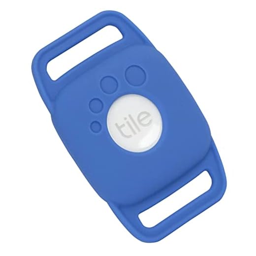 Tile Mate (2022), and Pet Collar Cambo, Bluetooth Tracker, Locator; Up to 250 ft. Range. Up to 3 Year Battery. Water-Resistant. iOS and Android Compatible. with a Silicone Pet Collar Necklace, Blue