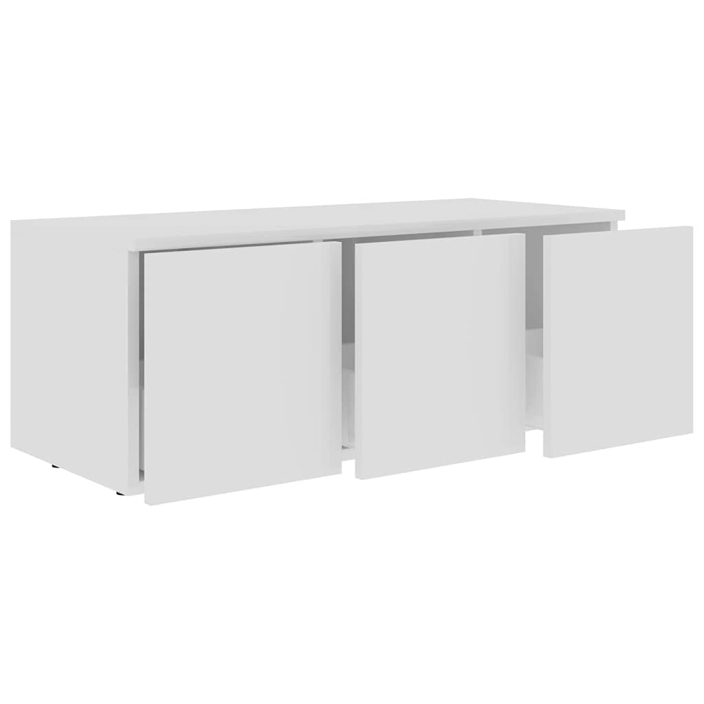 vidaXL Mobile Porta TV Buffet Madia unità Multimediale HiFi Mobiletto Basso Arredo Credenza Consolle Armadietto in Truciolato Bianco 80x34x30 cm
