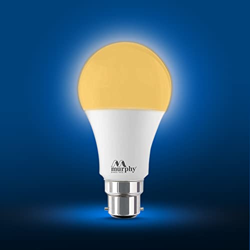 Image of Murphy 9W B22D BEE 3 Star Rated LED Golden Yellow (Warm White) Bulb, Pack of 2 (GLO)