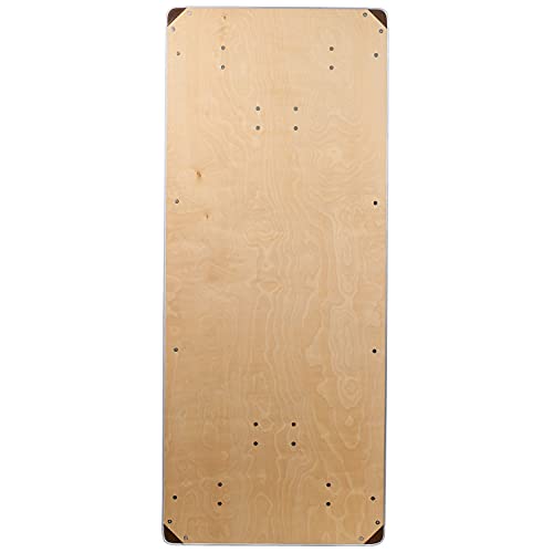 Flash Furniture 072Birchm 30X72 Rectangular Heavy Duty Birchwood Folding Banquet Table, Silver #TOP4