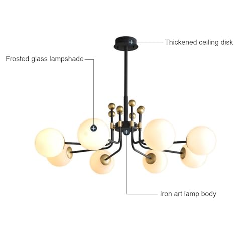 Lustre nordique à LED en verre pour illuminer un salon moderne - 5