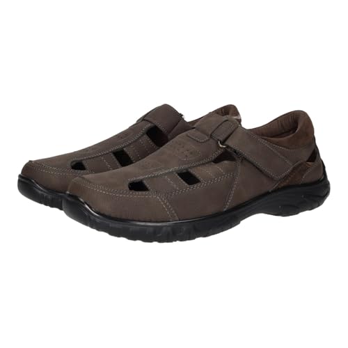 Sandales homme marron cuir BONINO FM394C pour éviter la chaleur et marcher sans douleur