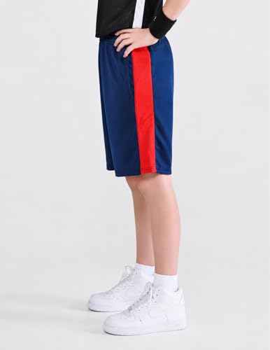 Image of Liberty Imports 5 Pack Big Boys Youth Athletic Mesh Basketball Shorts with Pockets Quick Dry Activewear