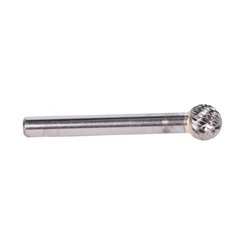 Image of Drill America SD-4 Carbide Burr /Rotary File Ball-End Double Cut for Die Grinder 7 /16 inch Dia. x 3 /8 inch Cut Length with 1 /4 inch Shank and 2-1 /8 inch Overall Length, DUL Series