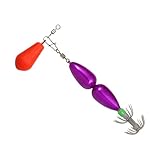 Jigs de calamaros Fishing señuelos, cebos de Ramas de Calamar,Octopus con señuelo de para Agua Salada - Cebo Creativo de Dos paracaídas de Agua Salada para Novios, Hombres, Abuelos