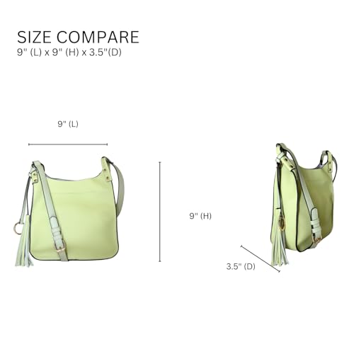 JEN & CO. Lucinda Square Crossbody Bags for Women Vegan Leather Purses Adjustable Strap Shoulder Handbags with Tassel3