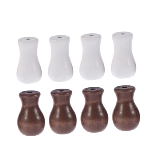 Ciieeo 8 Pezzi Accessori per tende a in bambù pendenti palla pomelli per tende pomelli in per tapparelle Blinds tira sospeso Bianco ciondolo cieco pendente per