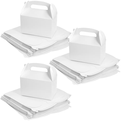 LEXININ Lot de 72 petites boîtes à dragées blanches pour mariage, anniversaire, 16 x 9,5 x 9,5 cm