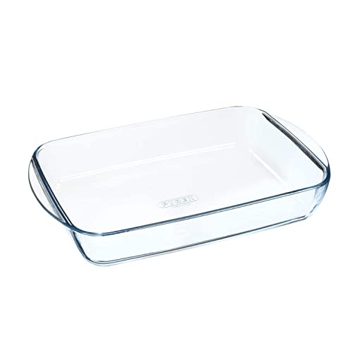 Pyrex Classic 2 Piece Rectangular Glass Baking Roasting Bake Roaster Dish Set