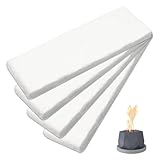 MISIQIMA 4 Stück keramikwolle für Bioethanol, Keramikfasermatte, Ethanol Brennt Gleichmäßig und Verlängert die Brenndauer für Vergolden, Kamine, Feuerstellen (30 x 10 x 2,5 cm)