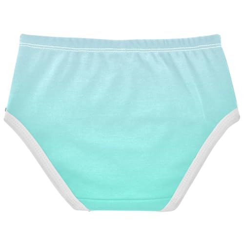 Joisal Elegant Blue Aqua Gradient Cute Panties Girl Girls Underwear Toddlers Cotton Florals Briefs Underpants 2t2