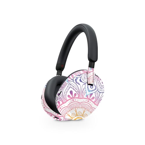 Image of MightySkins Carbon Fiber Skin Compatible with Sony WH-1000XM5 Headphones - Vibrant Mandala | Protective, Durable Textured Carbon Fiber Finish | Easy to Apply