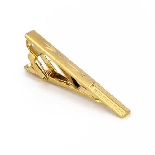 Image of Wynameleri Fashion Tie Pin Gold Plated with Rhinestones for Men in Gift Box