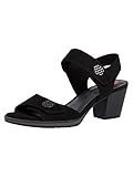 Absatztyp: Blockabsatz Jana Damen Sandalette 8-8-28308-28 001 H-Weite bequeme Schuhe für jeden Anlass mit Klettverschluss sommerliches Outfit