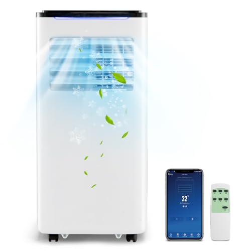 GOPLUS Climatiseur Portable 9000 BTU, 4 en 1 Refroidisseur d'Air Mobile avec Réfrigération,...