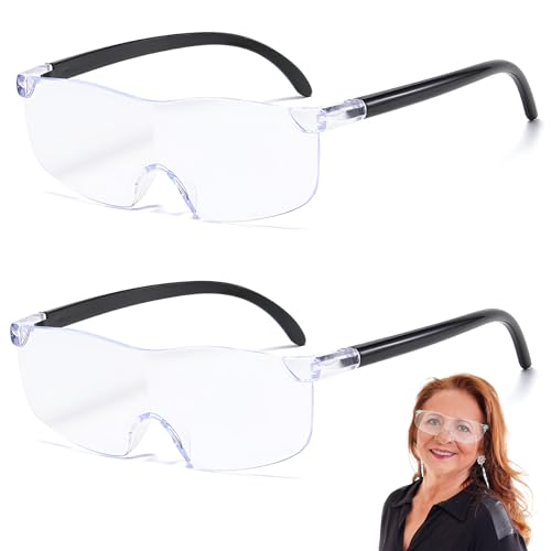 2 Stück 300% Vergrößerungsbrille,Lupenbrille,Lupenbrille Für...