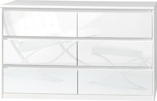 CS Schmal Grifflose Kommode Soft Plus Smart Typ 14 | In Weiß und Weiß Hochglanz 45 x 140 x 84 cm | 75.185.012/14