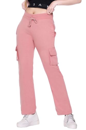 Image of White Moon Women's 4 Pocket Cargo Joggers for Gym - Comfortable Track Pants for Women, Cotton Jogger Combo Pack of 2, Ideal Track Pants for Women, Cargo Joggers for Everyday Wear