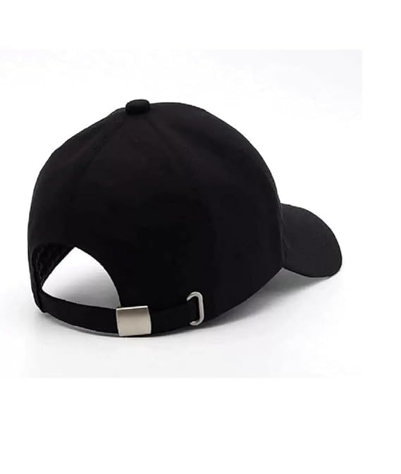 Image of Unisex Baseball Cap, Black on Black, Adjustable Fit, Classic Sports Hat,Summer Cap Pack of 1